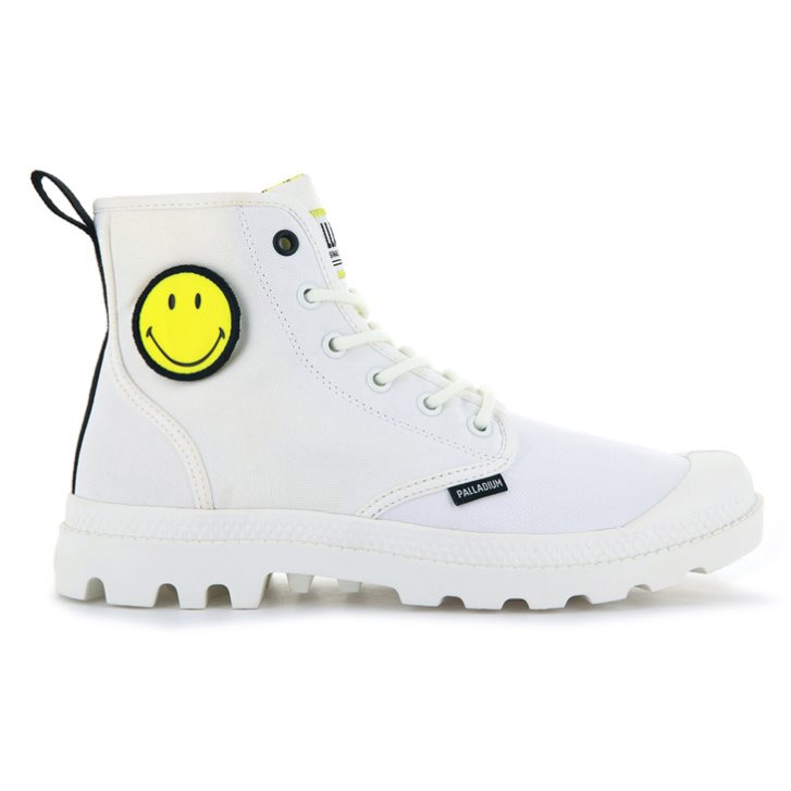 Bottes Palladium Pampa Smiley Change Femme Blanche | FR BAJ914G